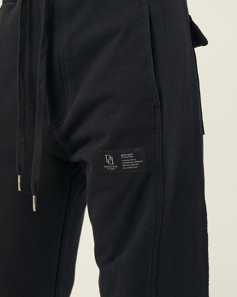 BAGGY LOOPBACK COTTON-JERSEY TRACK PANTS