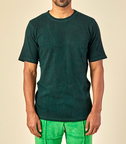 OIL WASHED COTTON T-SHIRT